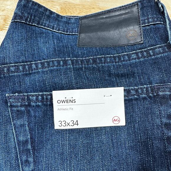 AG Adriano Goldschmied NWT Owen Athletic Fit Jeans Men's 33x34 Evening Blue - Picture 3 of 11